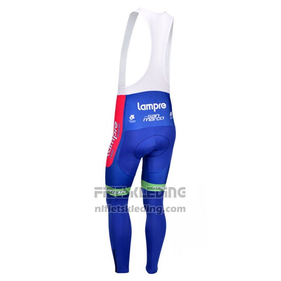2012 Fietskleding Lampre Merida Roze en Azuur Lange Mouwen en Koersbroek